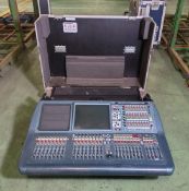 Midas Pro 2 live audio system digital mixing console with black/silver wheeled flightcase