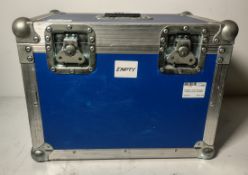 Small blue empty flightcase - W 460 x D 310 x H 340mm