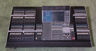 Yamaha M7CL Digital mixing console with black/silver wheeled flightcase