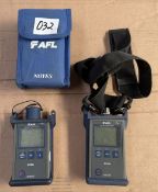 2x AFL optical power meter c/w case