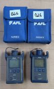 2x AFL optical power meter c/w case