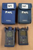 2x AFL optical power meter c/w case