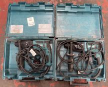 2x Makita HR1840 240V hammer drill c/w carry case