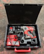 Milwaukee M12CH 12V hammer drill c/w carry case and charger