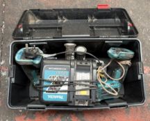2x Makita BHR164 14.4V hammer drill c/w carry case and charger