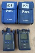 2x AFL optical power meter c/w case