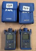 2x AFL optical power meter c/w case
