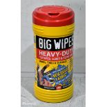 Box of 8x Sycamore UK Ltd Big Wipes heavy-duty textured, scrub & cleaning wipes - 80 wipes per tub
