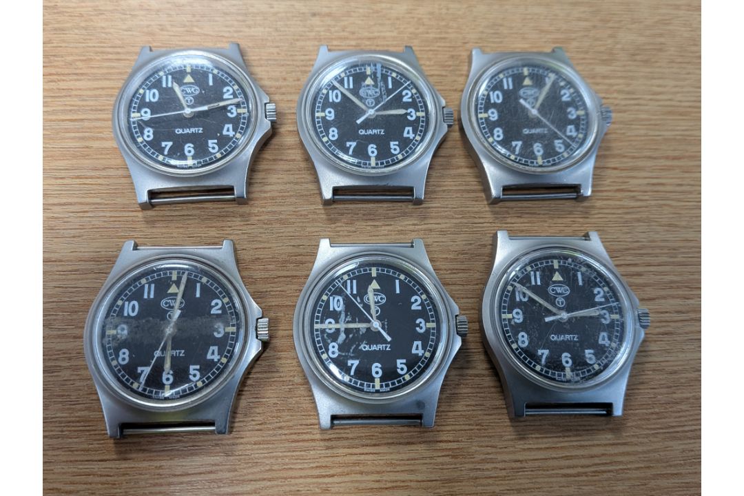 6x CWC W10-6645-99 British Army issue quartz wristwatches - 2005 - see desc. - Image 1 of 2