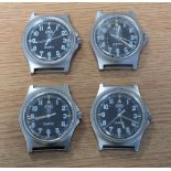4x CWC W10-6645-99 British Army issue quartz wristwatches - 2006 - see desc.