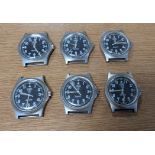 6x CWC W10-6645-99 British Army issue quartz wristwatches - 2005 - see desc.