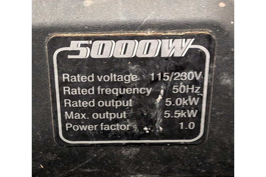 Loncin 6500D-F petrol generator - single phase - rated capacity: 6.25kVA - output: 5000W - Image 10 of 10