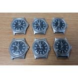 6x CWC W10-6645-99 British Army issue quartz wristwatches - 2005 - see desc.