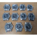 11x CWC W10-6645-99 British Army issue quartz wristwatches - 2005 - see desc.