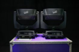 2x Clay Paky B-EYE K20 moving lights in dual flight case supplied - full details in description