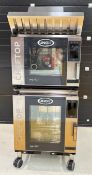 Unox Cheftop Mind Maps 5 grid with Cheftop Mind Maps 7 grid combi ovens with condenser hood - 2023