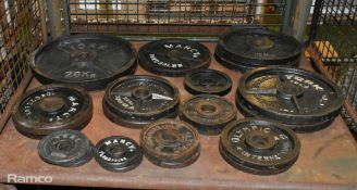 28x metal weight plates - full details in description