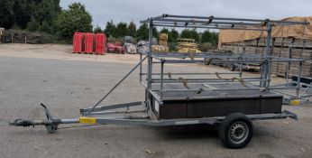 Klemens Dinter D950 3 tier canoe trailer with storage box - L 4720 x W 1860 x H 2050mm