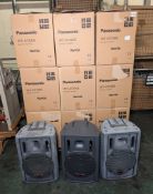 9x Panasonic RAMSA WS-AT200 12 inch moulded-resin loudspeaker in original packaging - see desc.