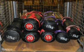 Exercise Powerbags - 1x 25kg, 2x 20kg, 2x 15kg, 1x 10kg and 1x 5kg