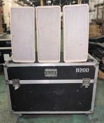 6x Panasonic RAMSA WS-B200 (60W) dual 8 inch moulded-resin 100V-line white loudspeakers