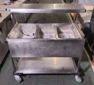 Rieber Delivery Cart ZUB 3xGn 1/1 (4570836/30/2) stainless steel 3-well bain marie service trolley