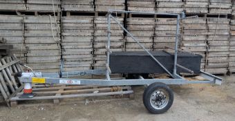 The Hayling Trailer Co. Ltd H8BHD 4 tier canoe trailer with storage box - L 4150 x W 1680 x H 1860mm