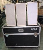 6x Panasonic RAMSA WS-B200 (60W) dual 8 inch moulded-resin 100V-line white loudspeakers