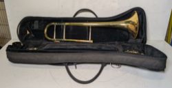 Stradivarius Model 36 Vincent Bach trombone in black Protec trombone case - Serial Number 50468