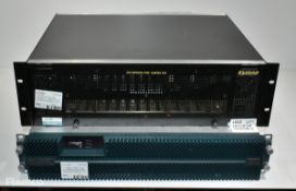 Evertz 7800FR Multiframe modular chassis & Cisco Systems DCM D9900 digital content manager
