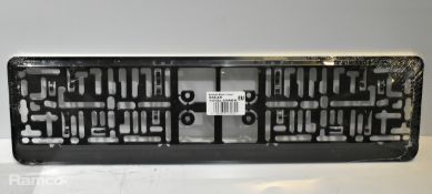 6x boxes of 30x number plate frames - chrome - L 530 x H 140 x D 15mm