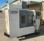 DUGARD 760XP vertical machining center machine, 415V 3 phase 28A, MFG : 2012