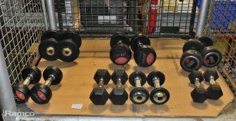7x pairs of dumbbells - full details in description