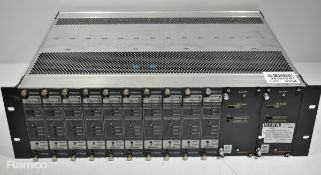 Scientific-Atlanta Galaxy modular rack system with 10x Barco switcher / receiver cards