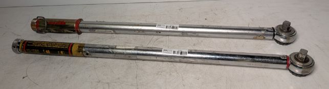 2x Norbar SL3 Slimline 60-220Nm torque wrenches