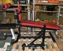 Adjustable abdominal crunch bench & punch bag bracket - full details in description
