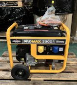 Briggs & Stratton Vanguard Promax dual fuel petrol/LPG gas portable generator - 3500A - 60HP
