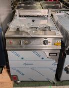Falcon E3865 twin pan fryer - L 600 x W 785 x H 890mm