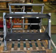Body-solid 2 tier kettlebell rack & Physionics HTAL02 3 tier storage rack - see description