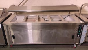 Falcon HS5 5-well heated servery counter - L 2050 x W 700 x H 1270mm