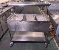Rieber Delivery Cart ZUB 3xGn 1/1 (4570836/30/2) stainless steel 3-well bain marie service trolley