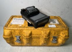 Fujikura 41S fusion splicer and battery BTR-11 in yellow case - SMALL CRACK/DEEP SCRATCH ON SCREEN