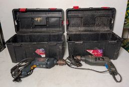Elu hammer drill in carry case & Bosch GSB 16 RE impact drill in carry case