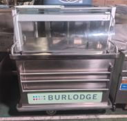 Burlodge Multigen II catering trolley - L 1250 x W 728 x H 1425mm