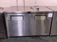 True TUC-48F-HC stainless steel 2 door refrigeration unit - W 1220 x D 760 x H 910mm