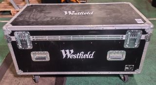 Empty black 5 Star flight case - W 1200 x D 640 x H 670mm