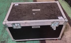Empty black Swan flight case - W 760 x D 460 x H 570mm
