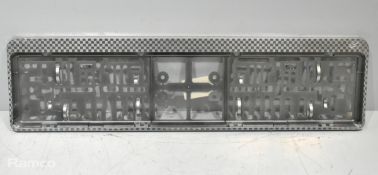 Various coloured number plate frames - full details in the description