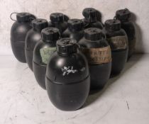 British Forces plastic water canteens - 85kg - may be incomplete