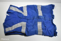 Various types of hi visibility clothing including trousers, vests, jackets - 190kg